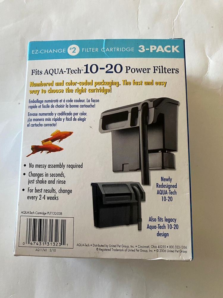 **NEW** Aqua-Tech EZ-Change Aquarium Filter Cartridge 3 Pack