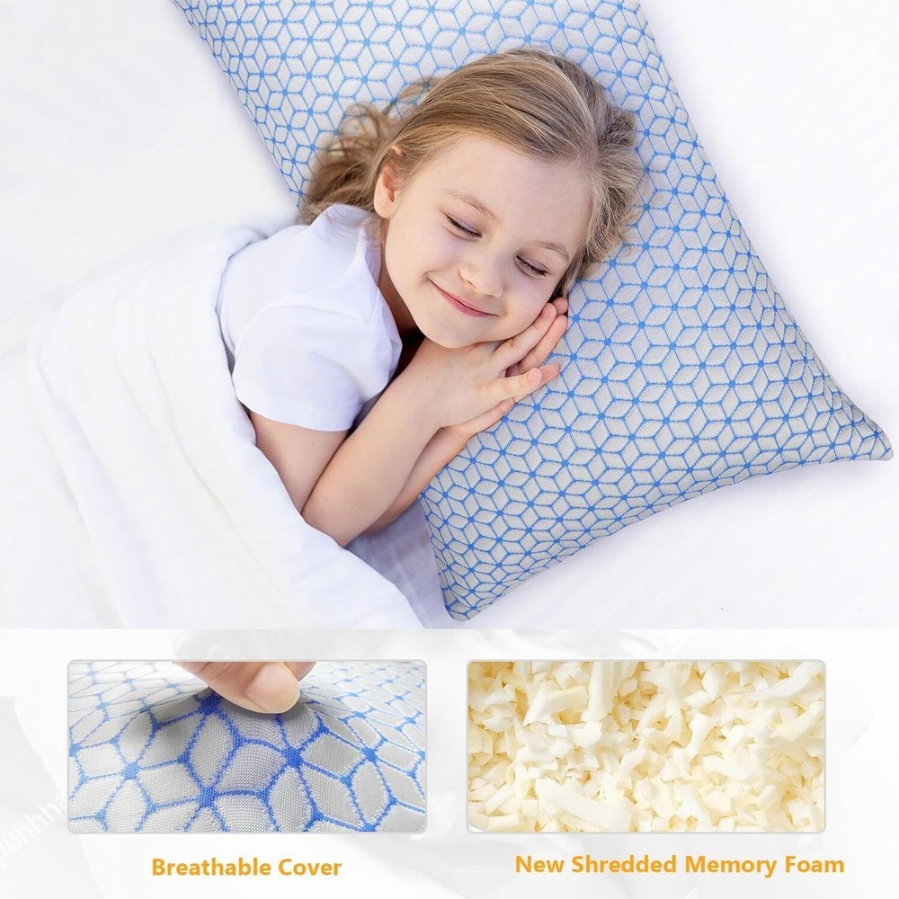 Chopped Memory Foam Pillow King 2-Piece Cooling Pillow Set