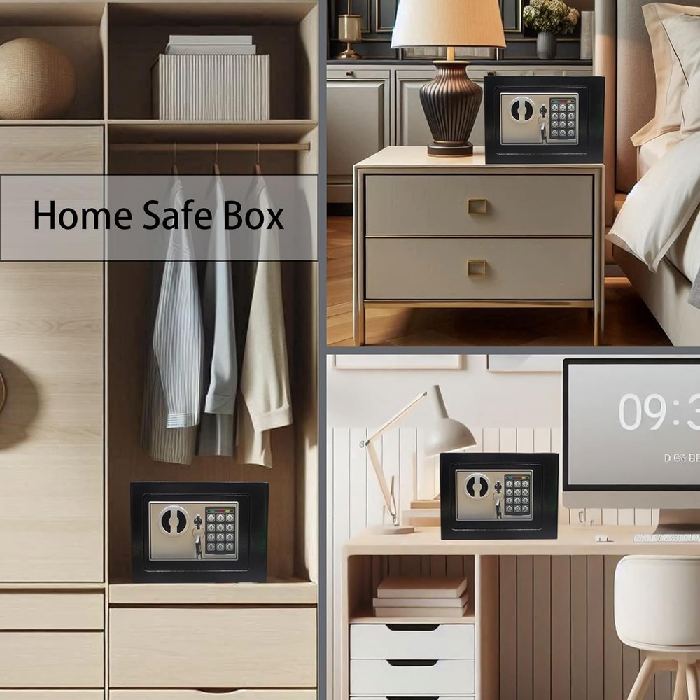 Electronic Deluxe Digital Security Safe Box Key Keypad Lock Home Offi