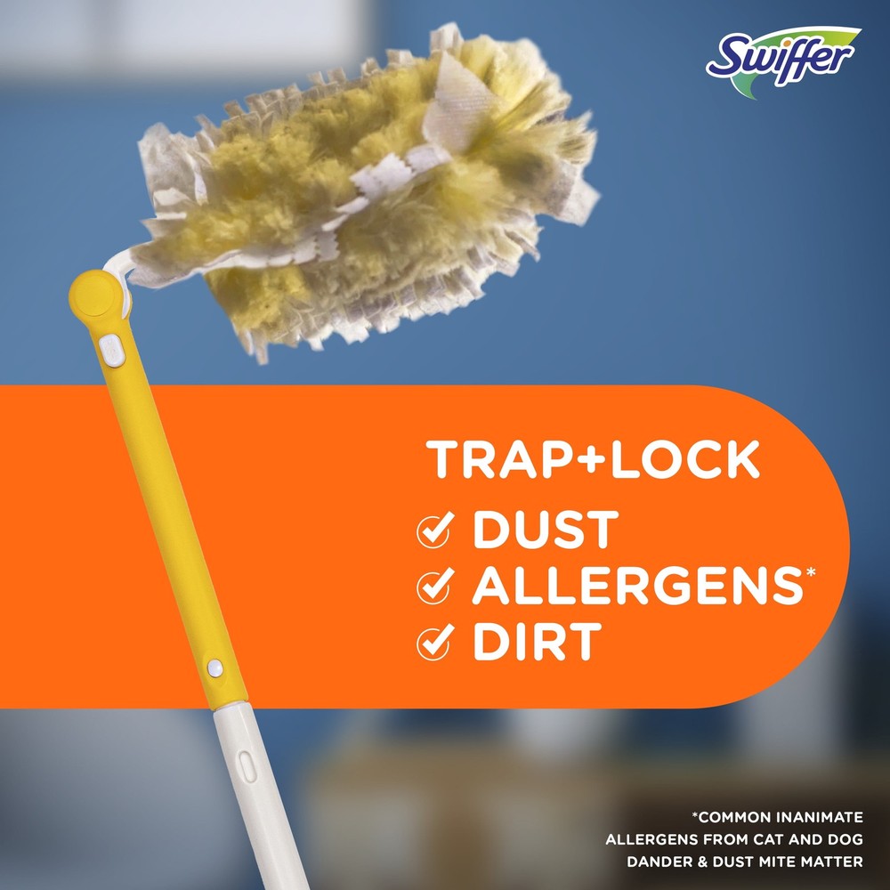 Extension Pole, Cleaning Kit includes 3ft Extendable Handle + 3 Duster Refills