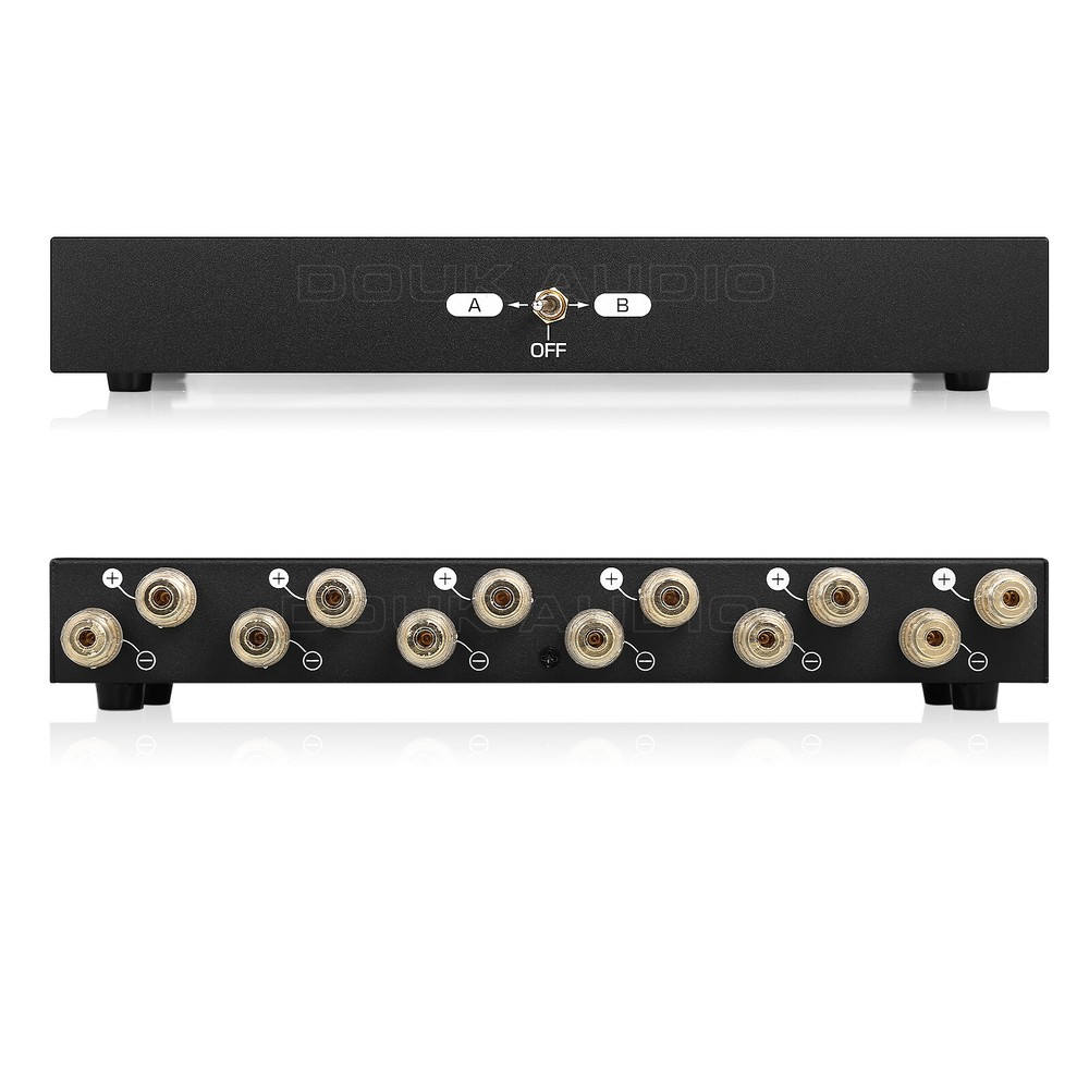 Douk Audio SP102 2 Zone Amplifier / Speaker Switcher Box Stereo Audio Selector