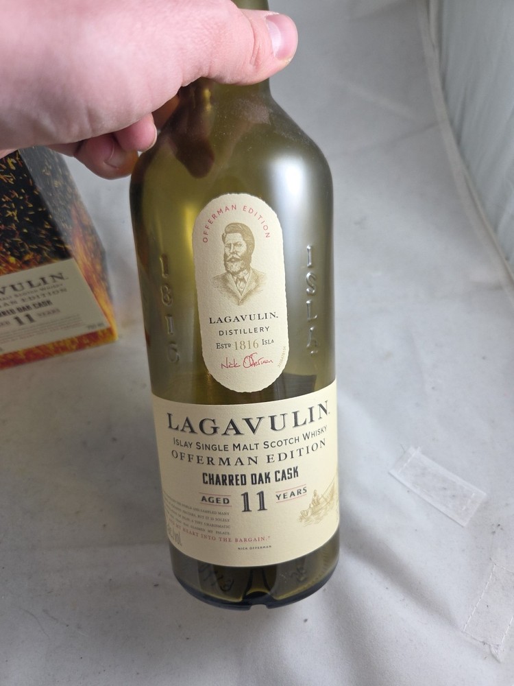 LAGAVULIN Offerman Edition Charred Oak Cask Scotch Whisky Empty Bottle & Box