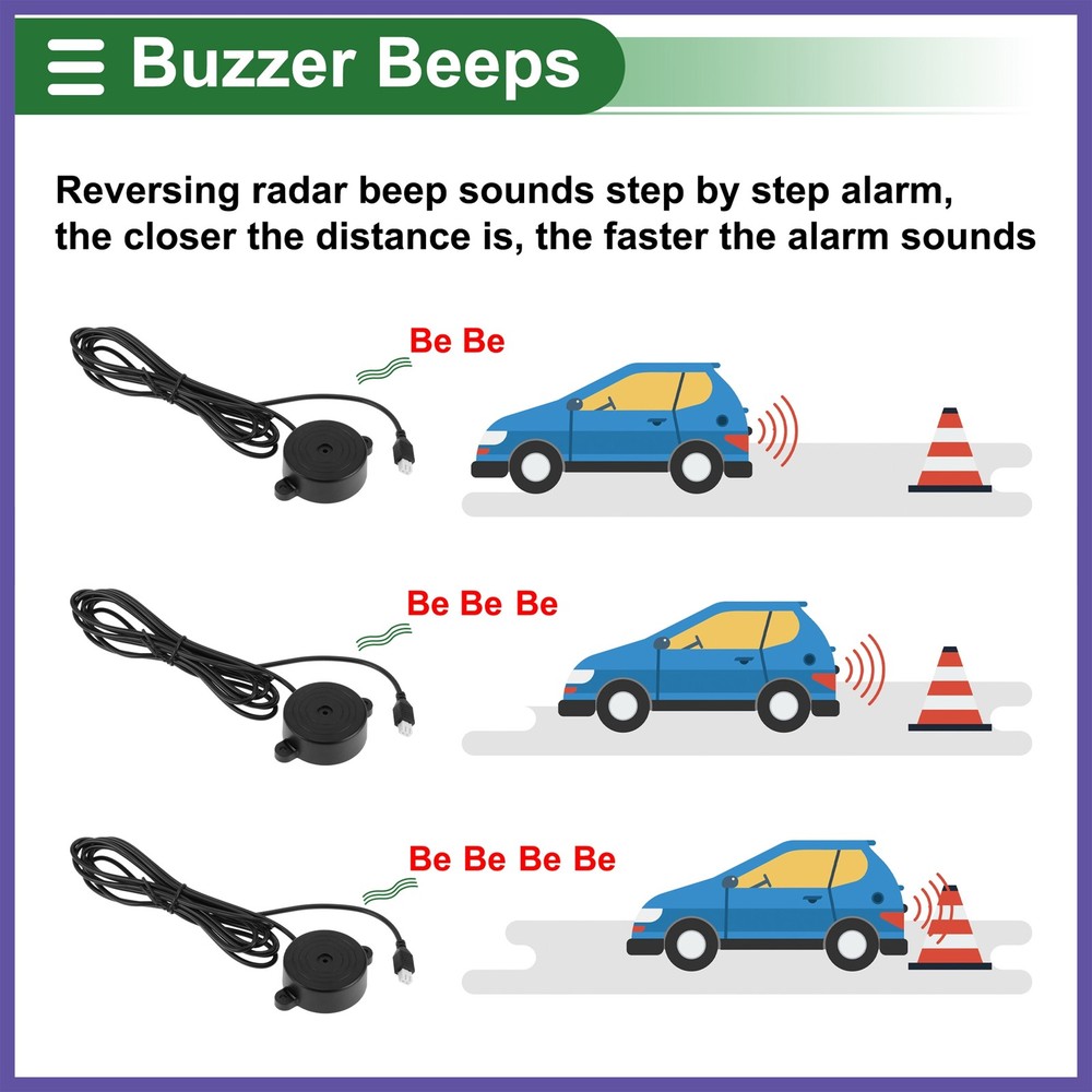 Auto Reverse Backup Radar System 4Parking Sensors
