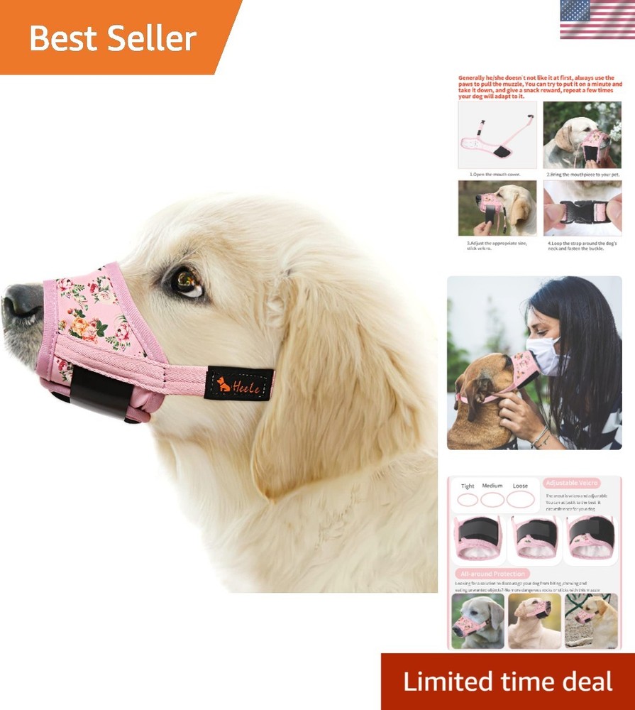 Comfort Fit Adjustable Dog Muzzle - Breathable Mesh for Safe Socialization