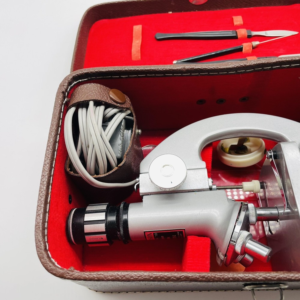 Phillip Barrilleaux Vintage Microscope Set With Tools