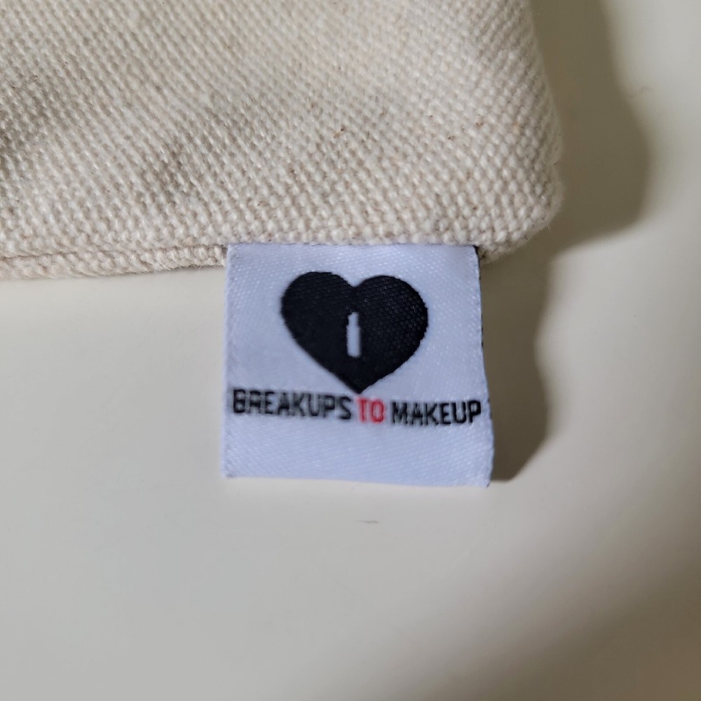 Breakups To Makeup Commit Cosmetic Canvas Fabric Bag Holder