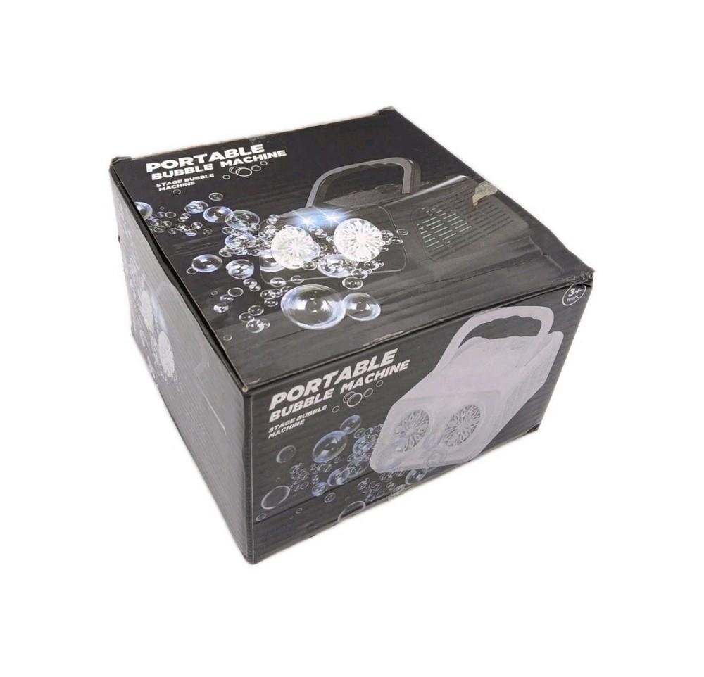 Automatic Portable Black Stage Bubble Machine Blower w/2 Fans