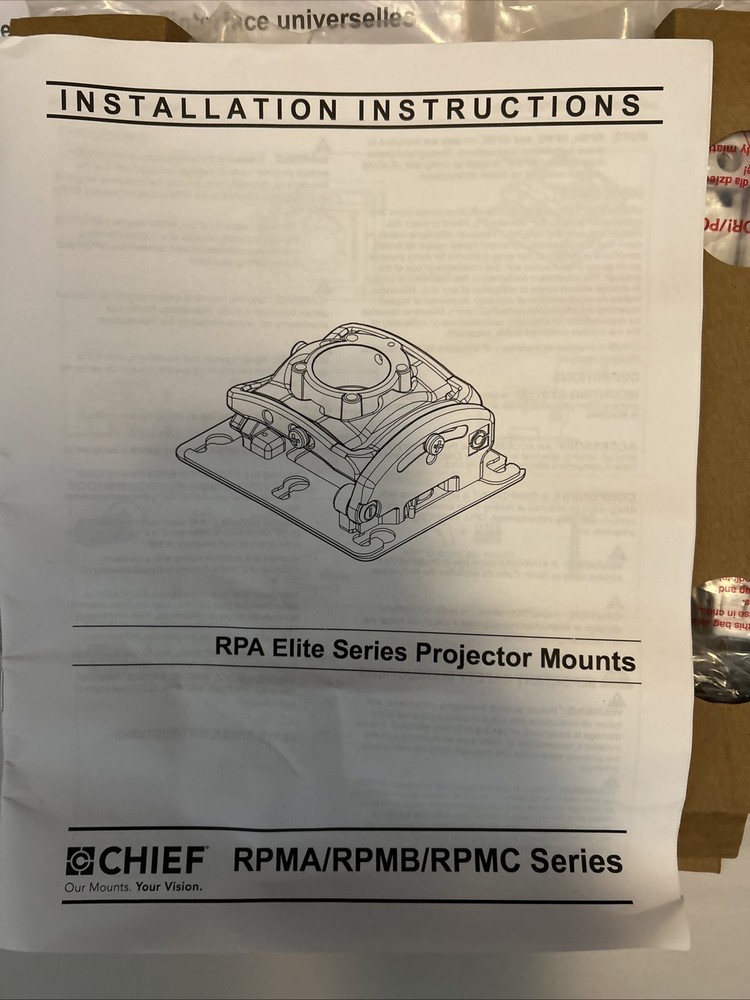 CHIEF RPMAU Universal Speed-Connect Projector Ceiling Mount, White