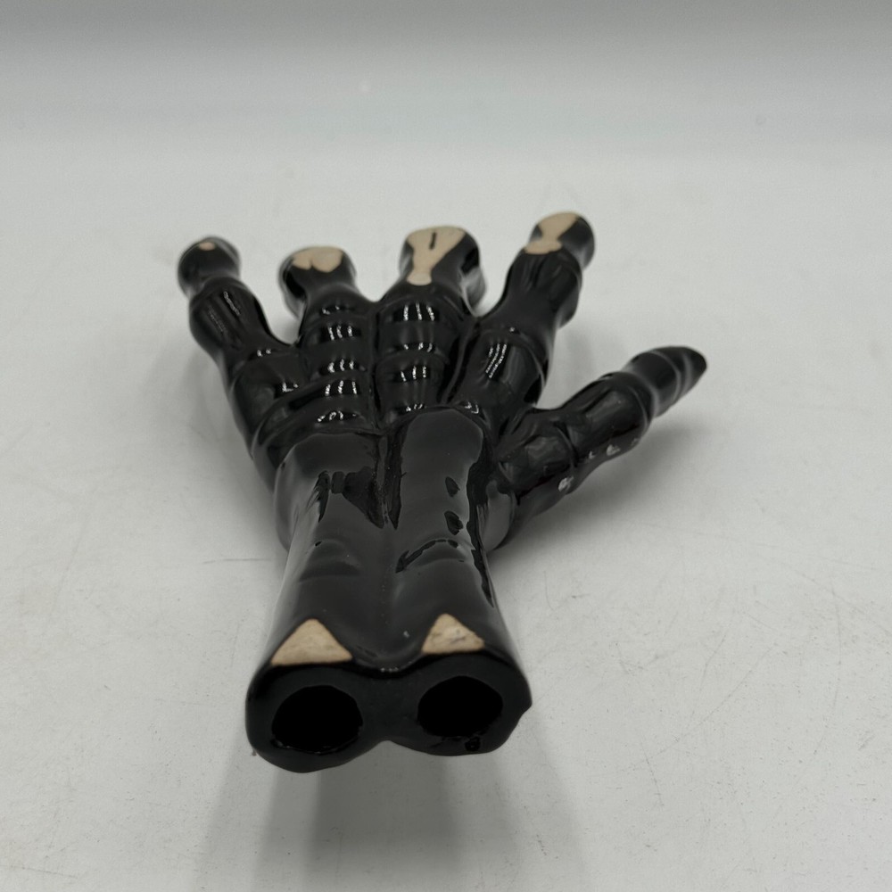 Halloween Ceramic Decorations - Round Candy Dish, Black Hand, Spider, Ghost