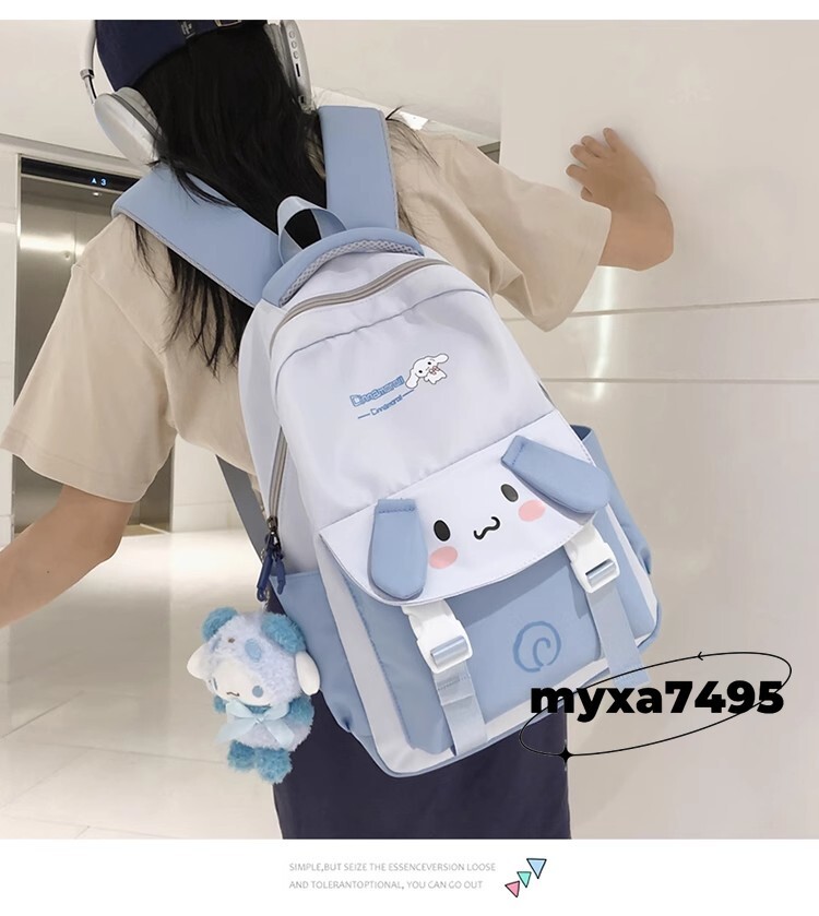 Kuromi Backpacks Student Lightweight Backpack Pendant Cinnamoroll Large Capacity