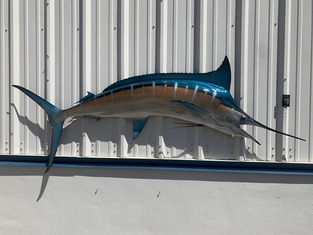 89" Blue Marlin Half Mount Fish Replica - Quick Production