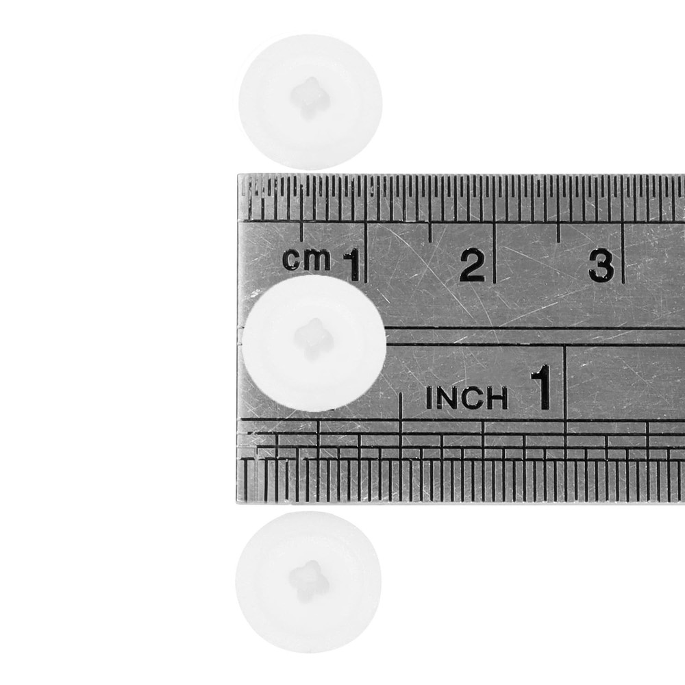 Mini Skater 200Pcs White Plastic Self-Tapping Screw Cap Covers, 7mm