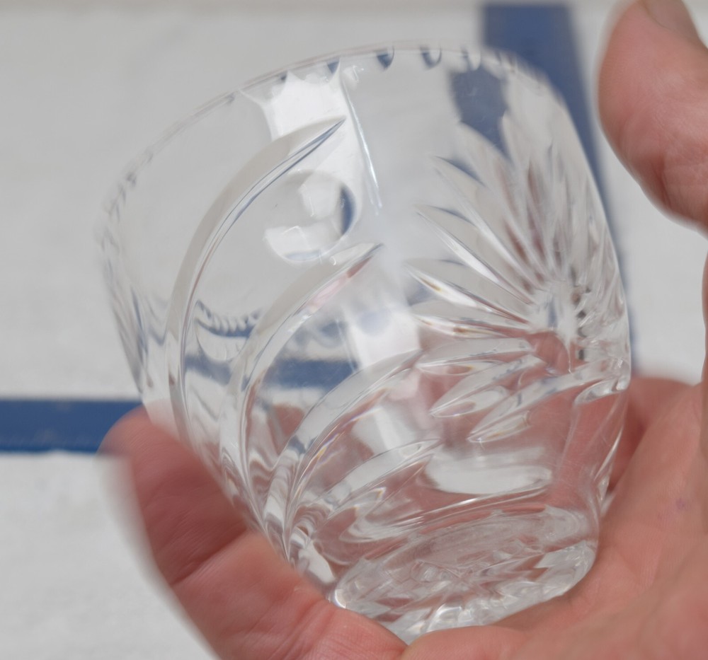 Crystal Art Glass Pressed Clear Open Sugar Bowl