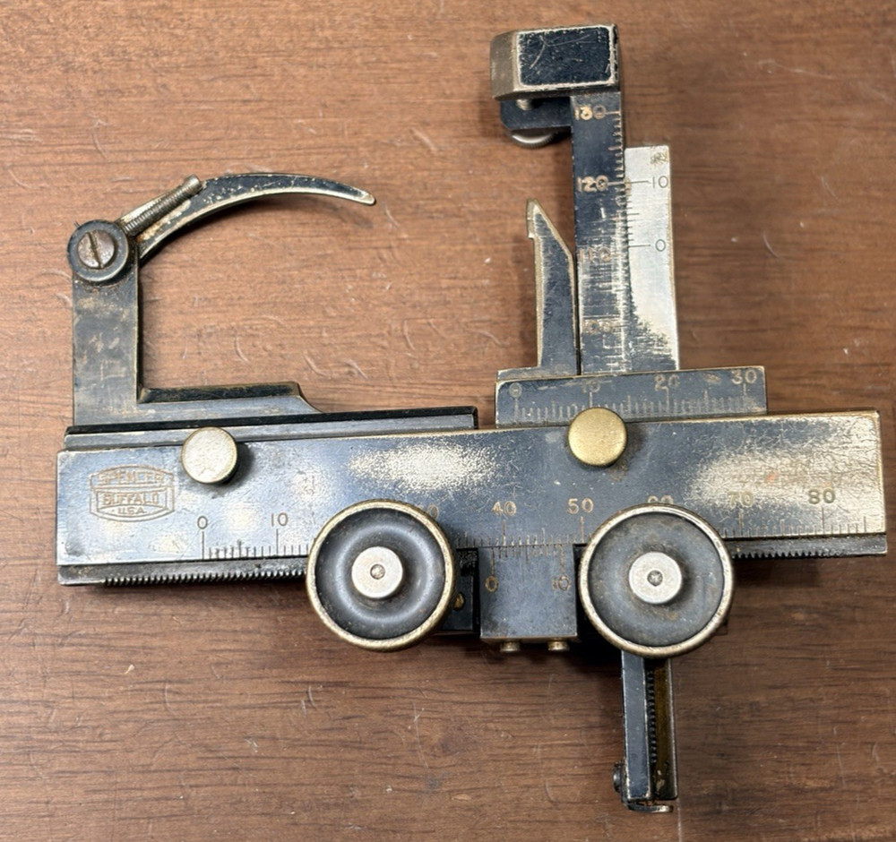 Vtg Spencer Mechanical Stage Microscope  Caliper Accessory for  Laboratory