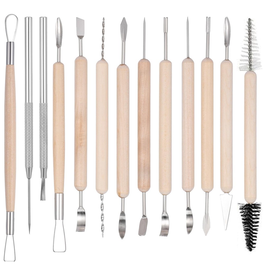 Clay Tools 43PCS Pottery Tools Clay Sculpting Tools Polymer Clay Tools Kit Ce...