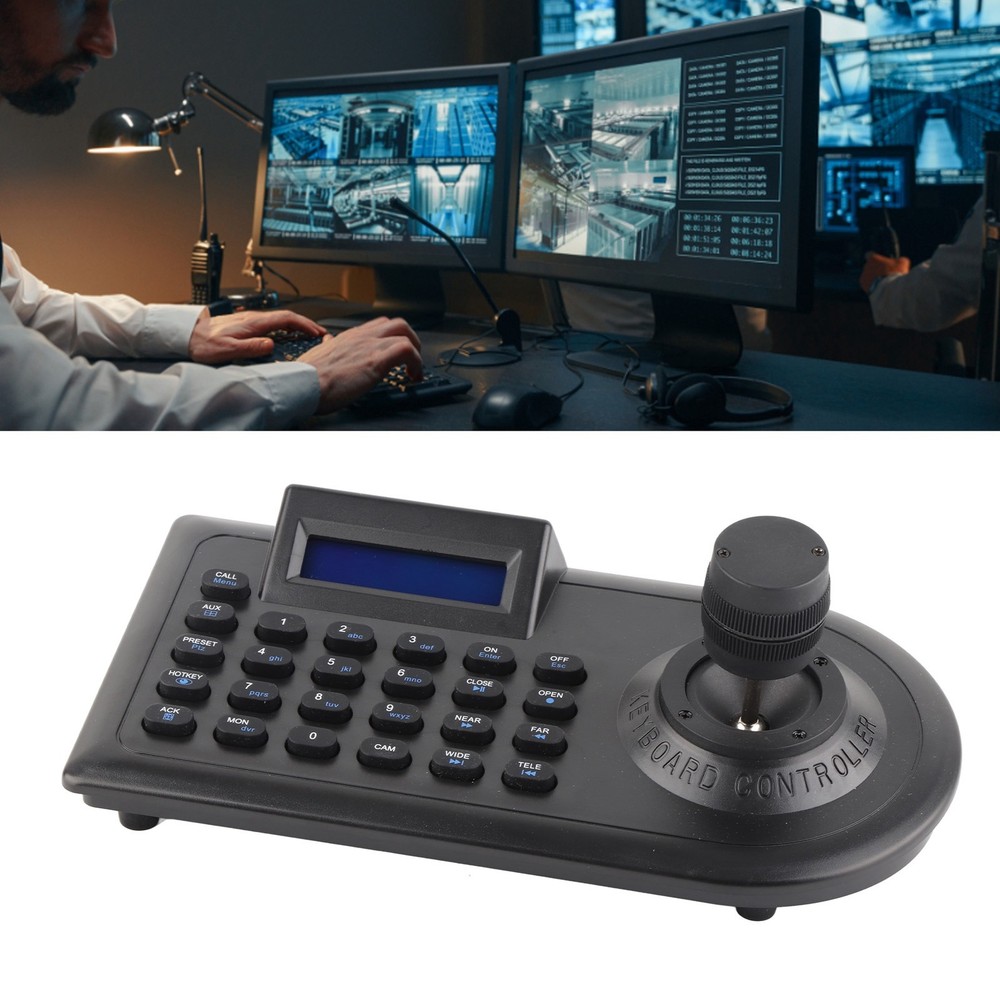 3D PTZ Camera Controller LCD Display Joystick For Surveillance