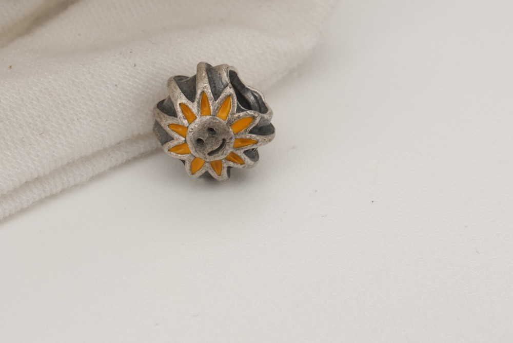 Authentic Retired Pandora Charm Smiling Sun