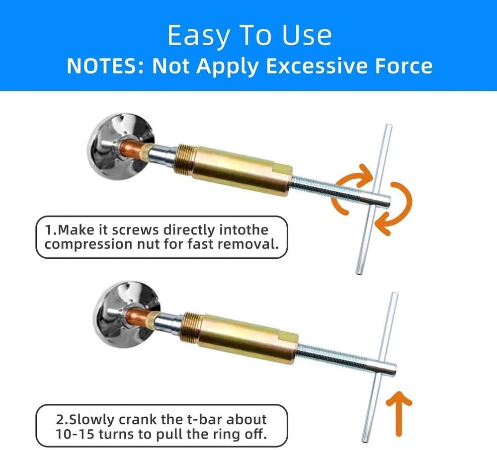 Compression Sleeve Puller Remove Tool Nut & Ferrule of Pipe 03943 - Sleeve Remov