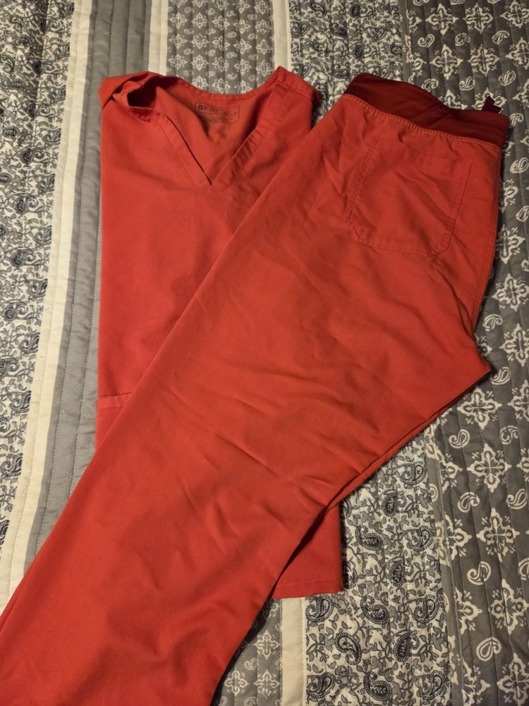 Womens Orange FIG scrub set xlarge