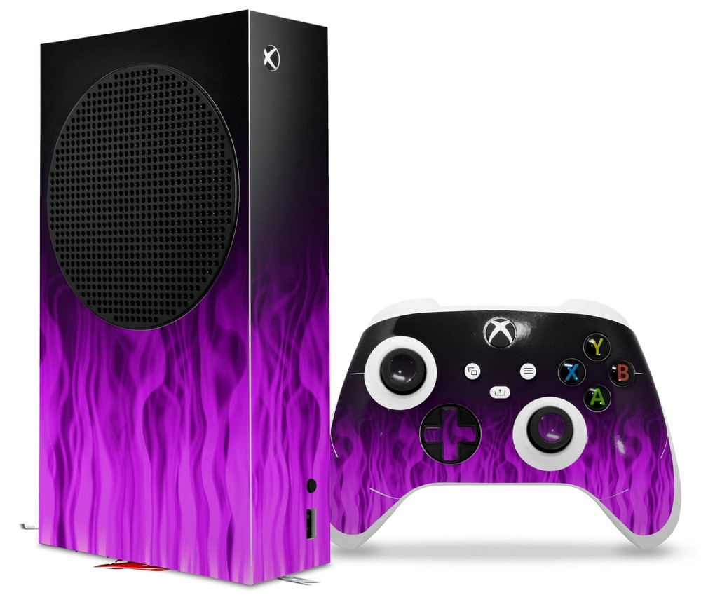 Skins XBOX Series S Console Controller Fire Purple