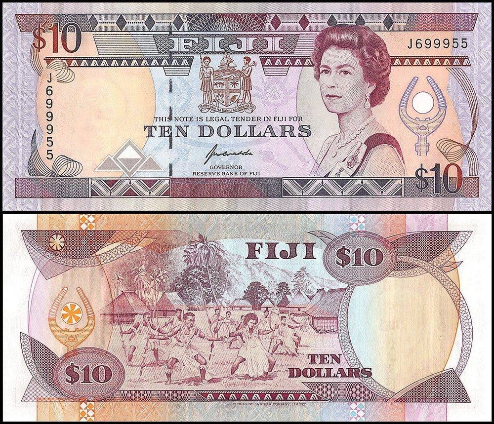 Fiji 10 Dollars, 1992 ND, P-94a, UNC