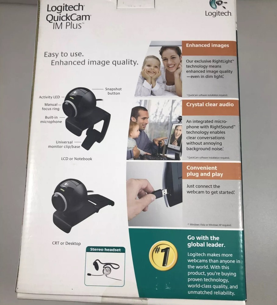 LOGITECH Quick Cam IM PLUS WEBCAM with headset