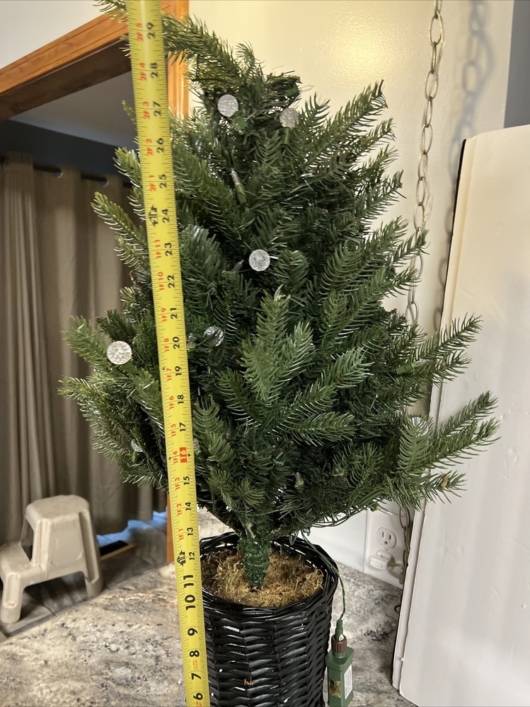 Bethlehem Lights 3' URN Mixed Bulb Christmas Tree MULTICOLOR LIGHTED