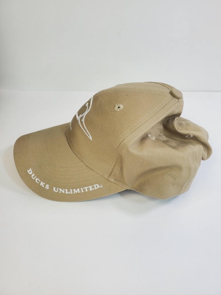 Ducks Unlimited Hat Cap Beige Snap Back Embroidered Logo Conservation Hunter
