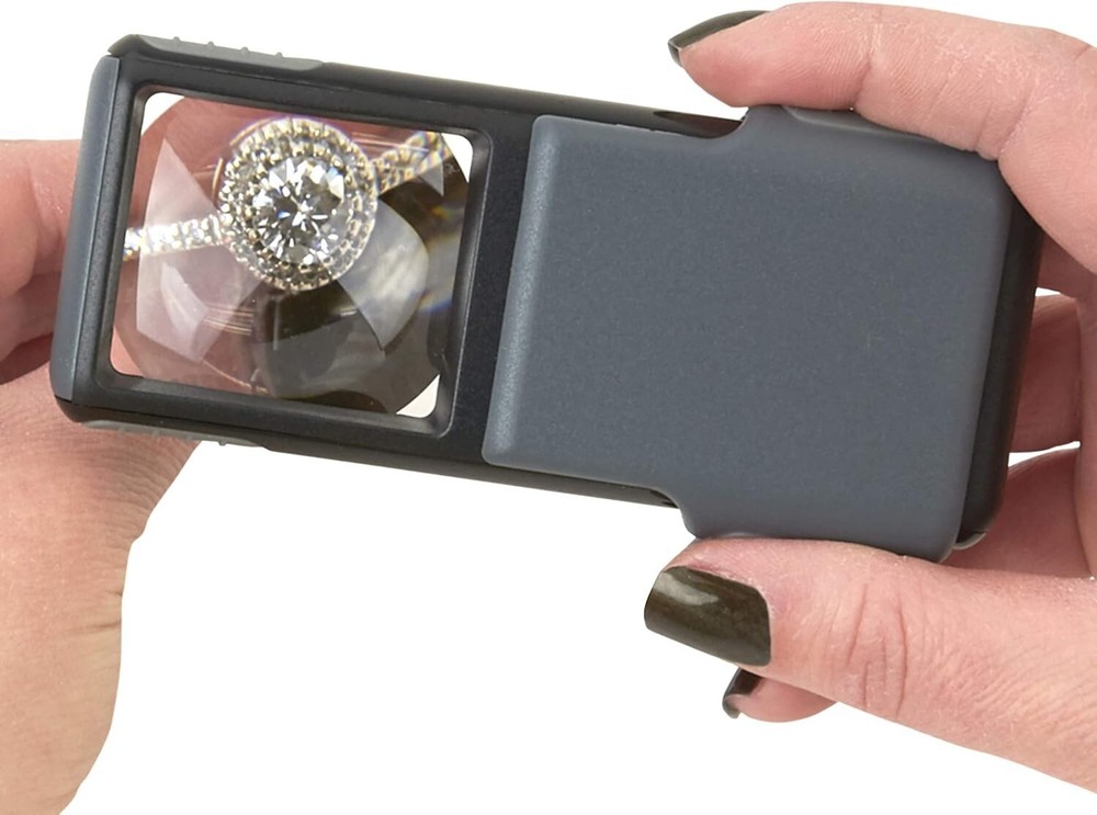 LED Lighted Magnifier 5X Acrylic Compact Low Vision Reading Inspection