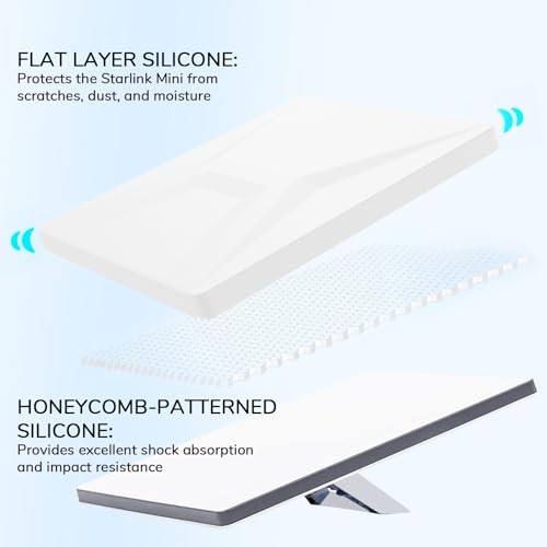 Silicone Protective Case for Starlink Mini, starlink Mini Accessories, White