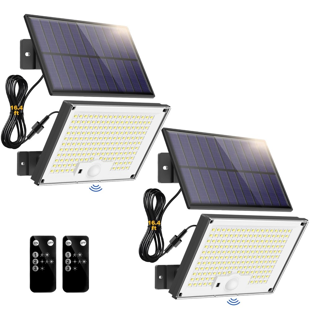 Solar Lights for Outside, 172LED 3Modes Split Motion Sensor Outdoor Lights wi...