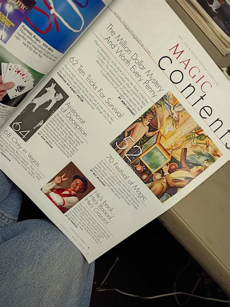 Mike Caveney Magic Magazine Issue May 2002 #3