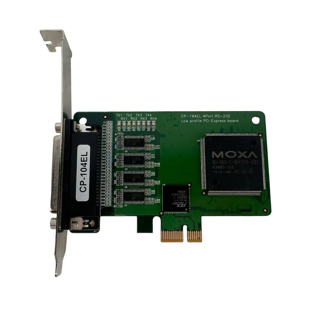 MOXA RS232 Serial Controller card CP-104EL PCIe
