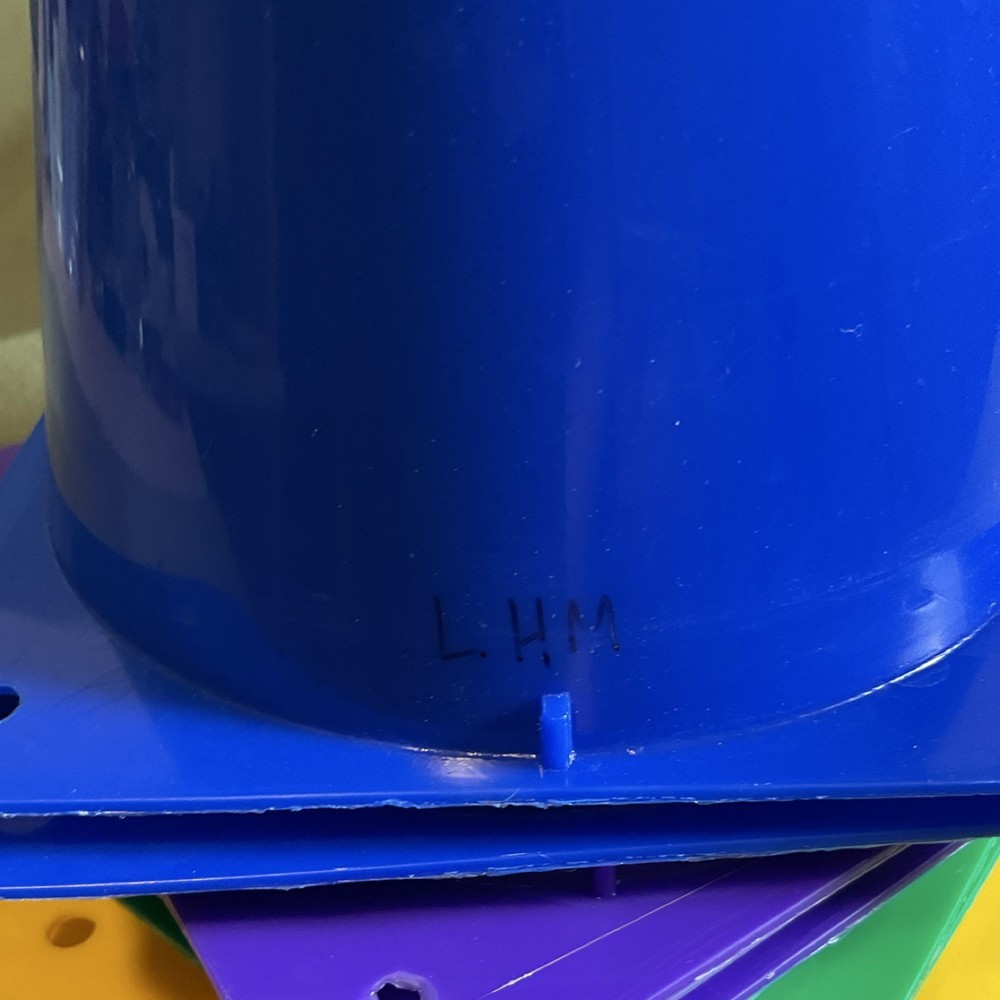 LHM Multi-Color Plastic Safety Cones Stackable Set Approx. 12 Inch Marked Cone