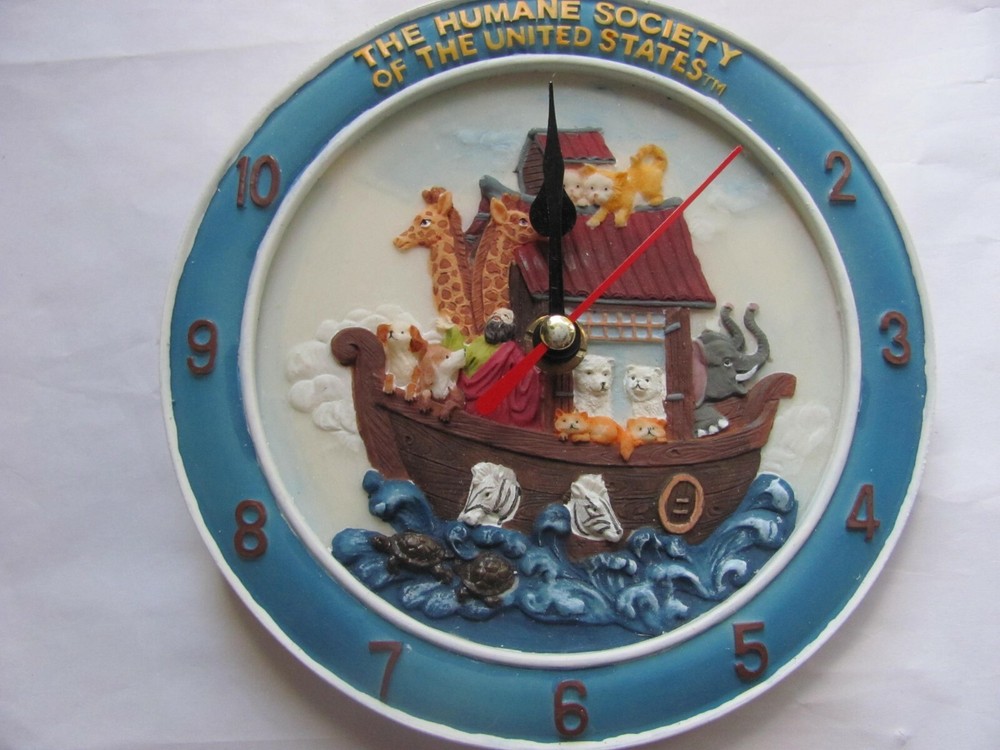 Humane Society battery clock NIB