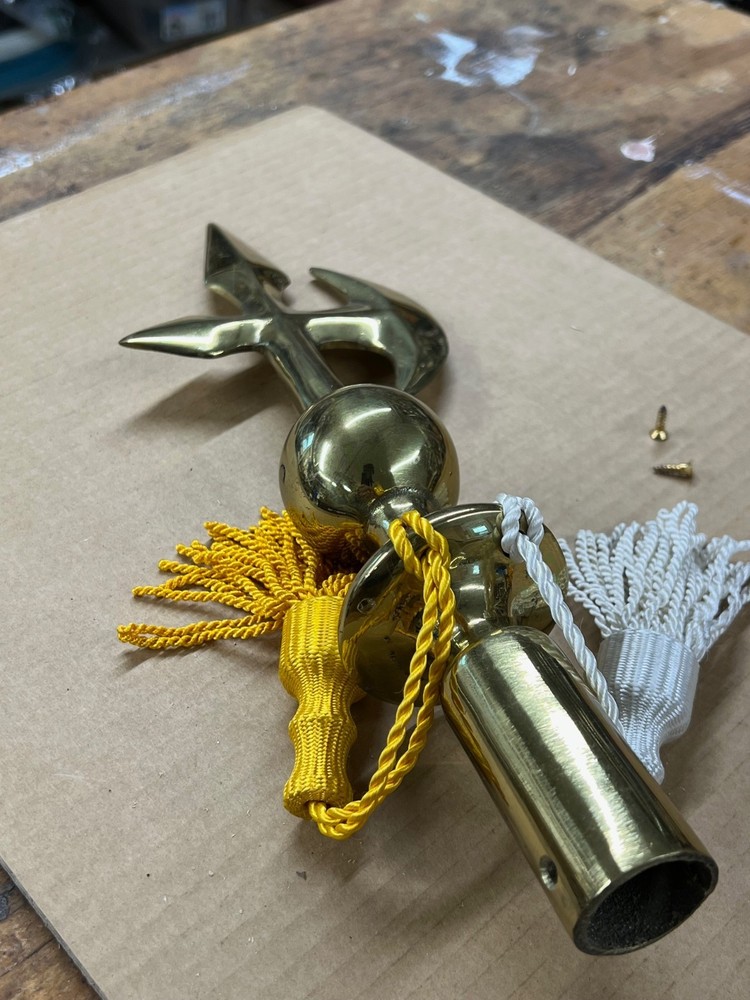 Solid Brass Ceremonial Halberd $100