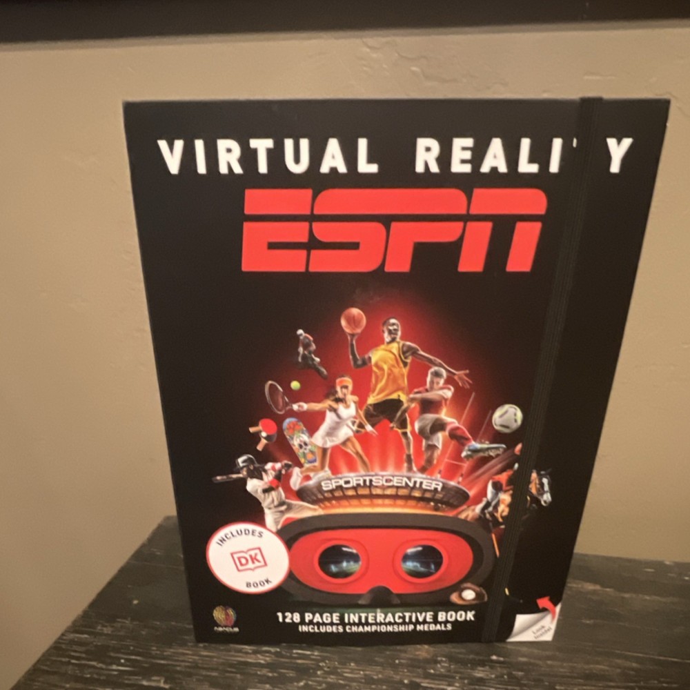 ESPN Virtual Reality Smartphone VR Headset Red Black with Interactive Book