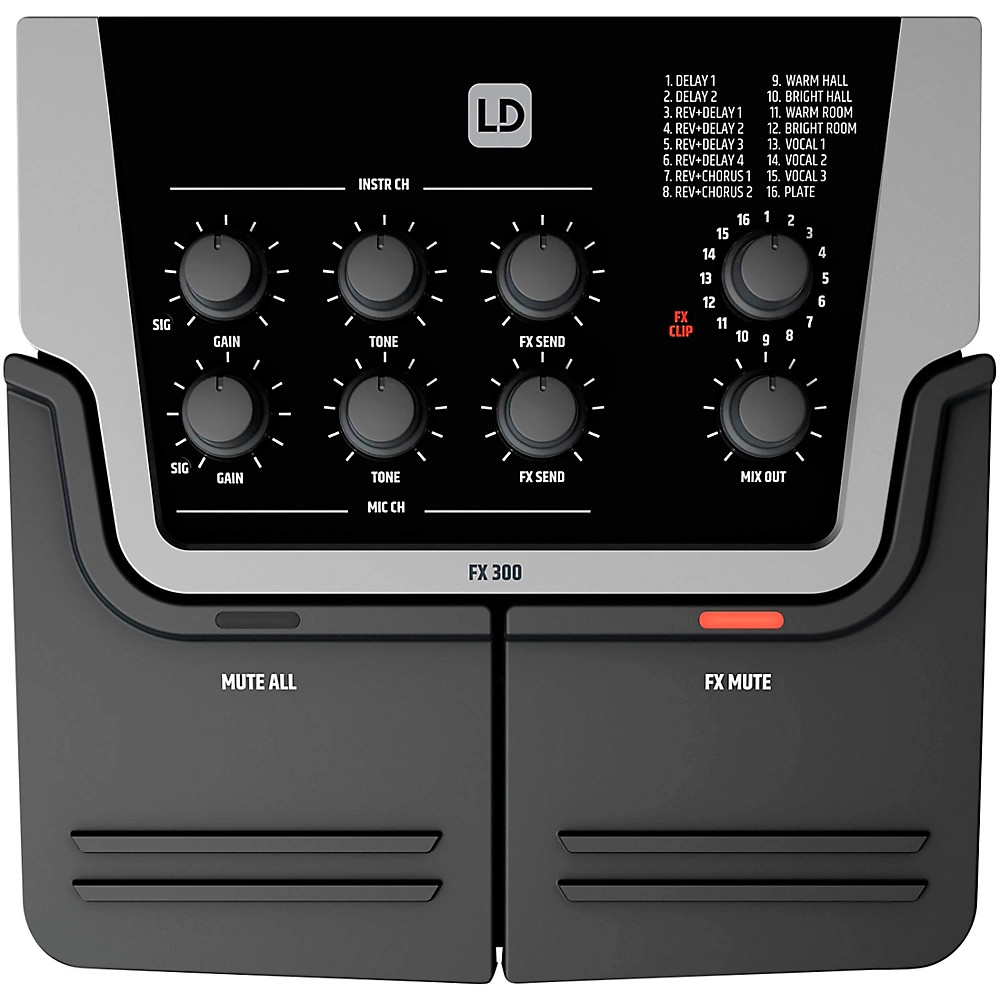 LD Systems FX300 Vocal Effects Processor With 2-Channel Pedal LN