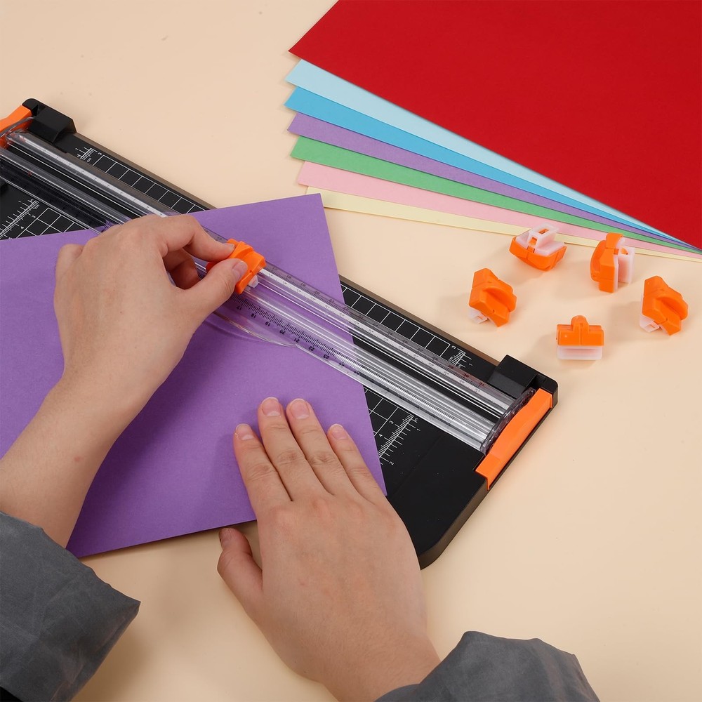 6 Pieces Paper Cutter Replacement Blade Trimmer Orange