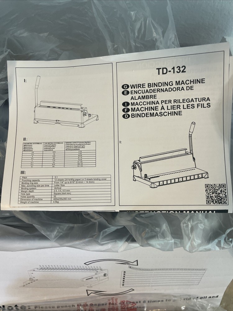 Rayson TD-132 Binding Machine