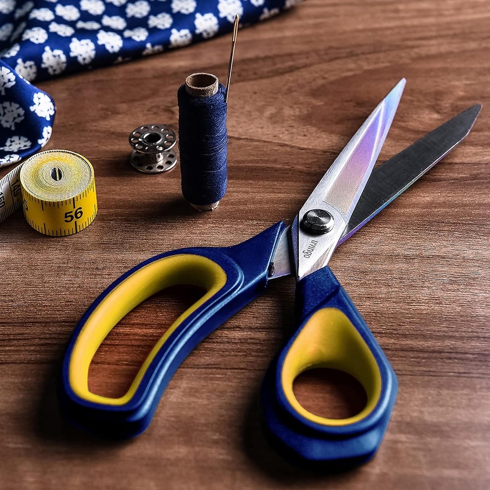 Two-Piece Set of Sharp Fabric Scissors - Heavy-Duty Multi-Purpose Scissors