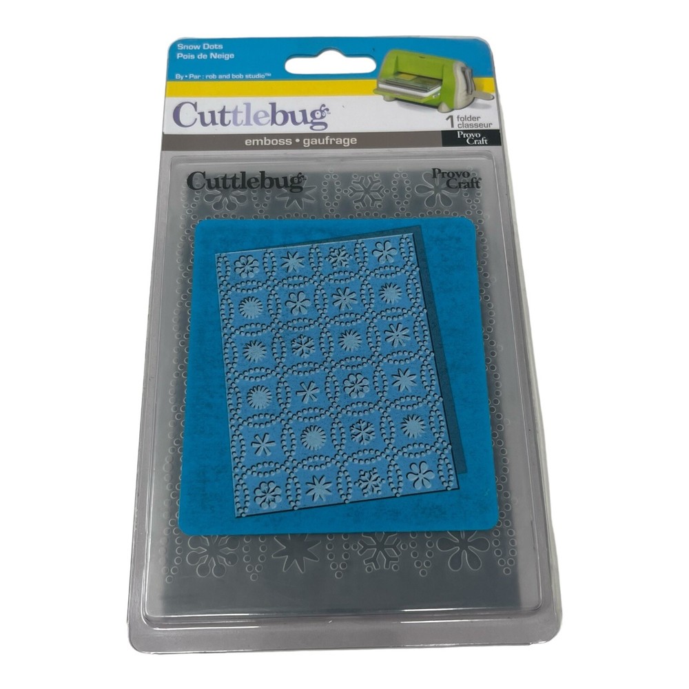 Cricut Cuttlebug Embossing Folder Snow Dots Provo Craft 37-1901