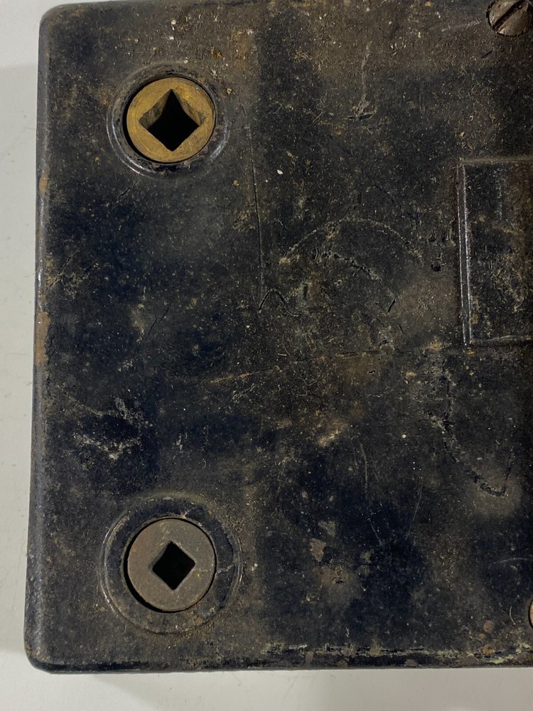 Vtg door hardware Lock Brass Back Plates Door Knobs Mortise Face Skeleton Key