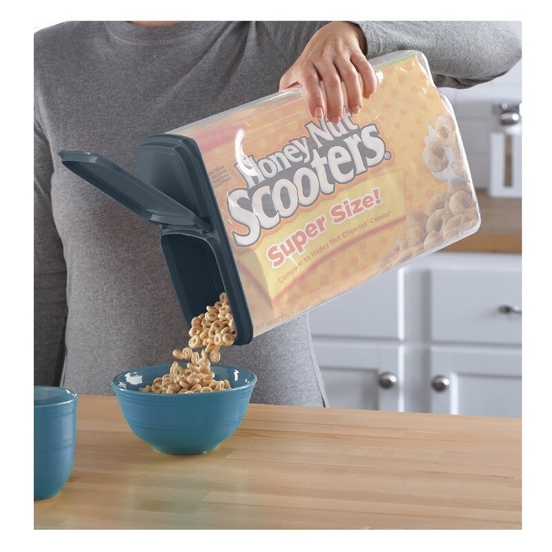 Clear Plastic Cereal Dispenser 2 Pack 32 Cup Storage Container Kitchen Organizer