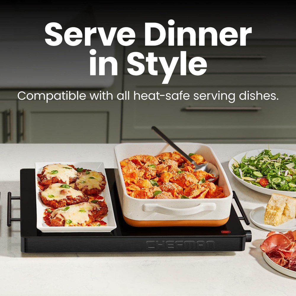 Warming Tray with Adjustable Temperature Control, Perfect For Buffets, Restau...