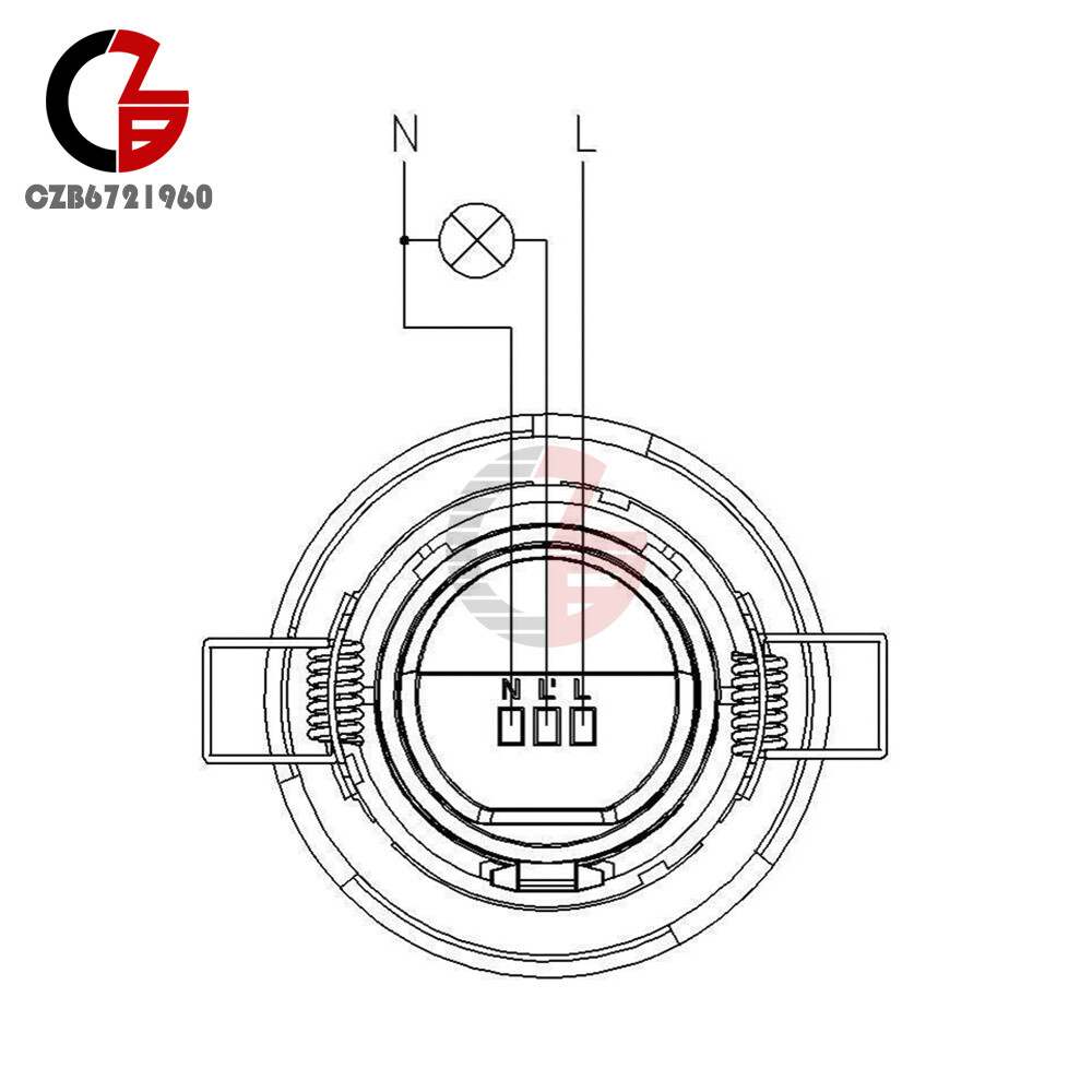 AC220-240V PIR Motion Sensor Detection Embedded Rotary Sensor 360° Motion Sensor