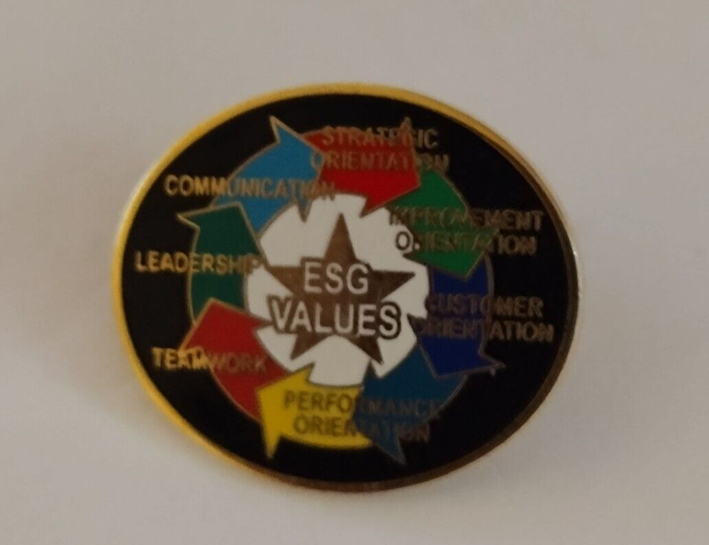 ESG Values Performance Leadership Communication...Lapel Tack Pin