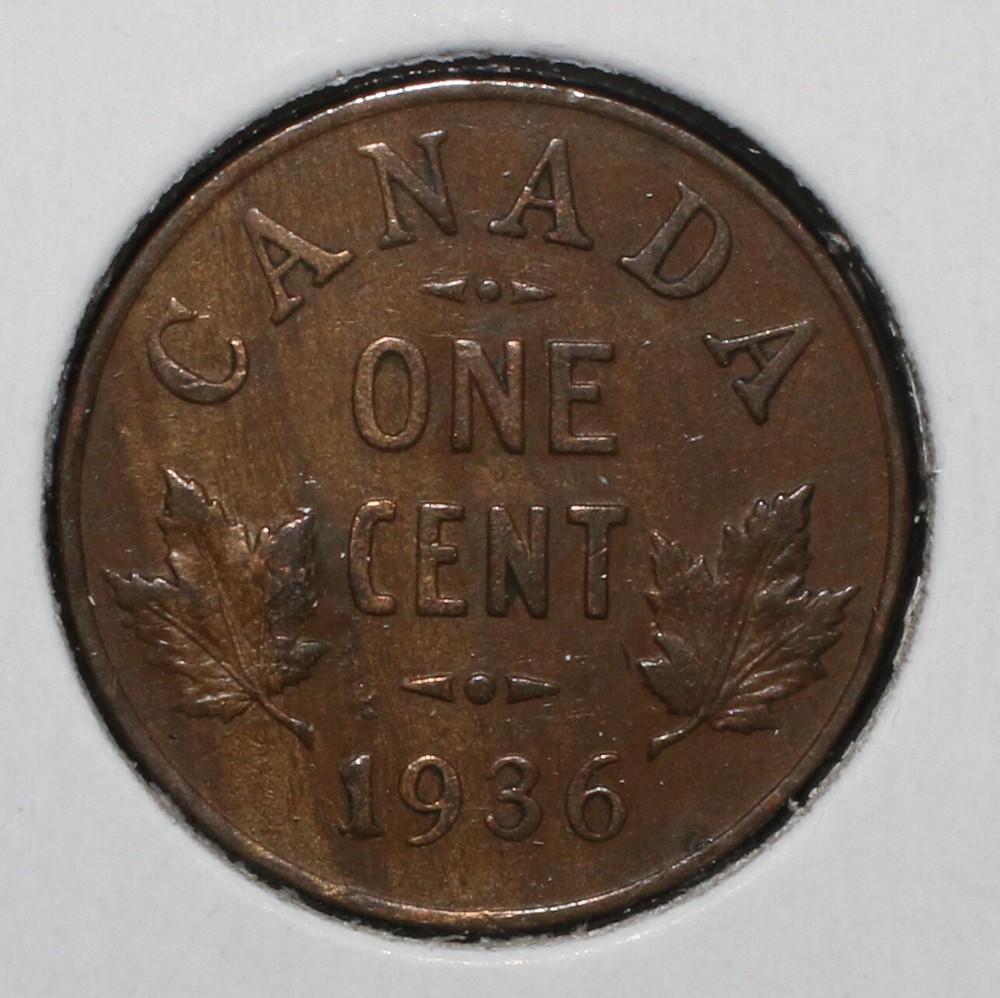1936 Canada One Cent Coin - 08035