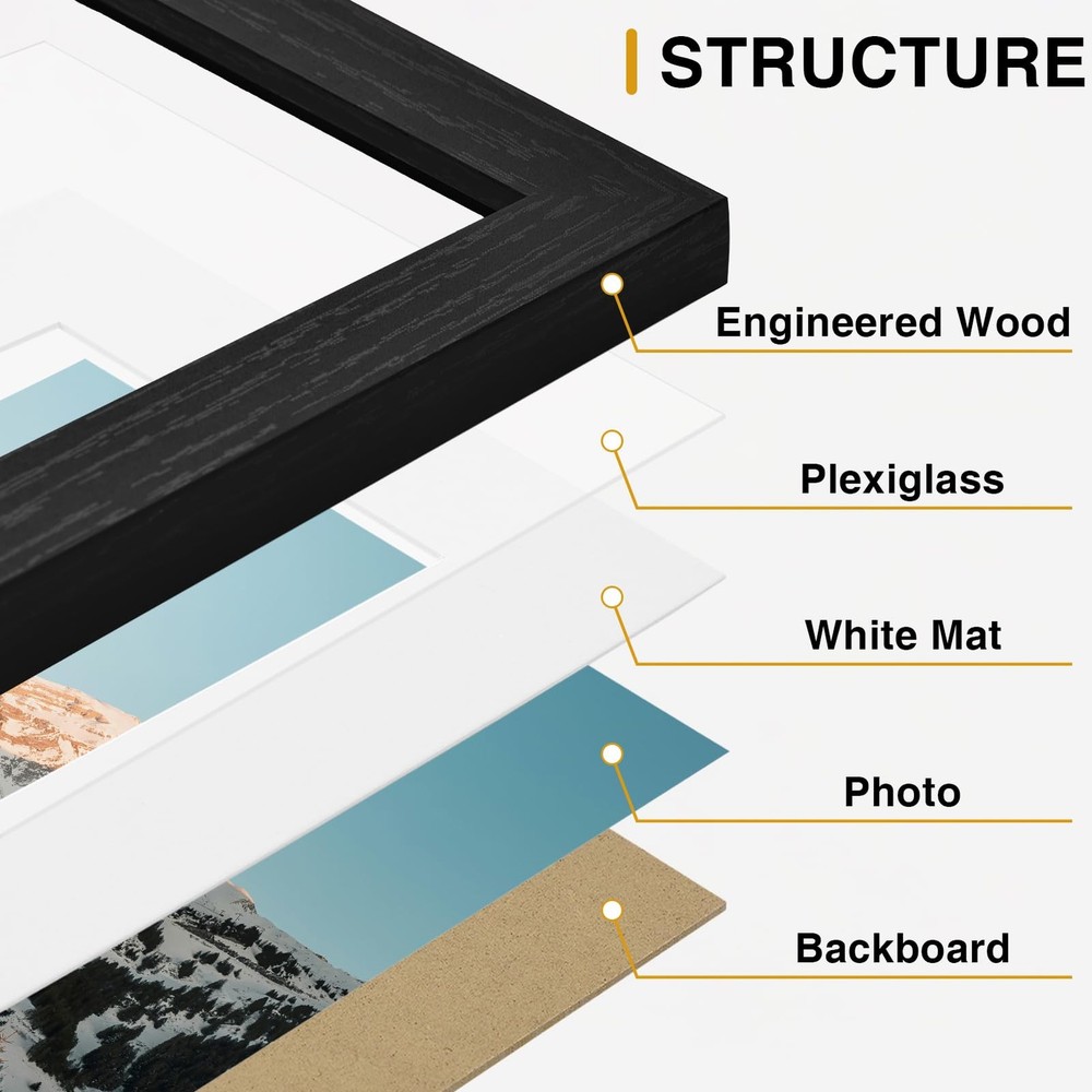 10 Pack Picture Frames Collage Wall Decor, Gallery Wall Frame Set for Wall or...