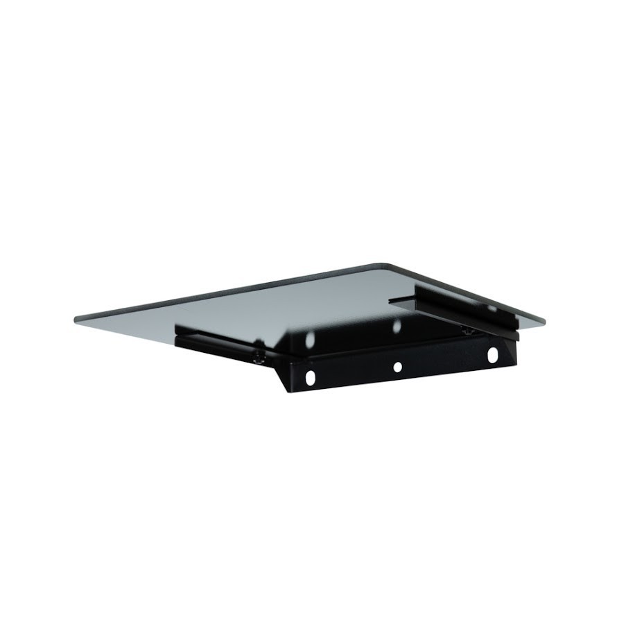 Single Glass Shelf Under TV Wall Mount Bracket Component Cable Box DVR DVD
